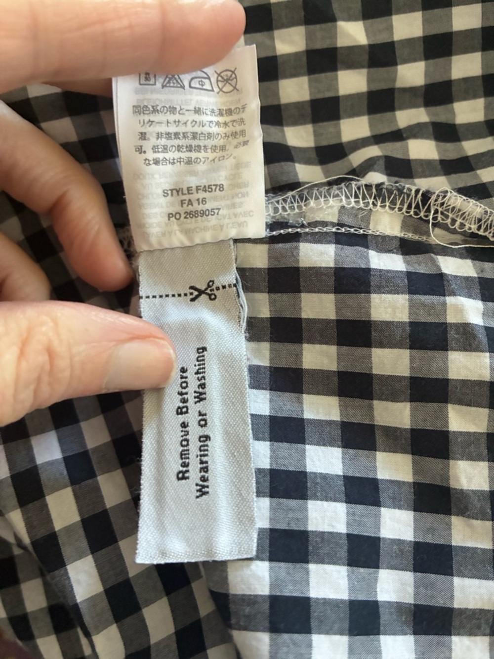 J. Crew Sz 10 Boy Navy Gingham Button Down Shirt - Picture 4 of 15